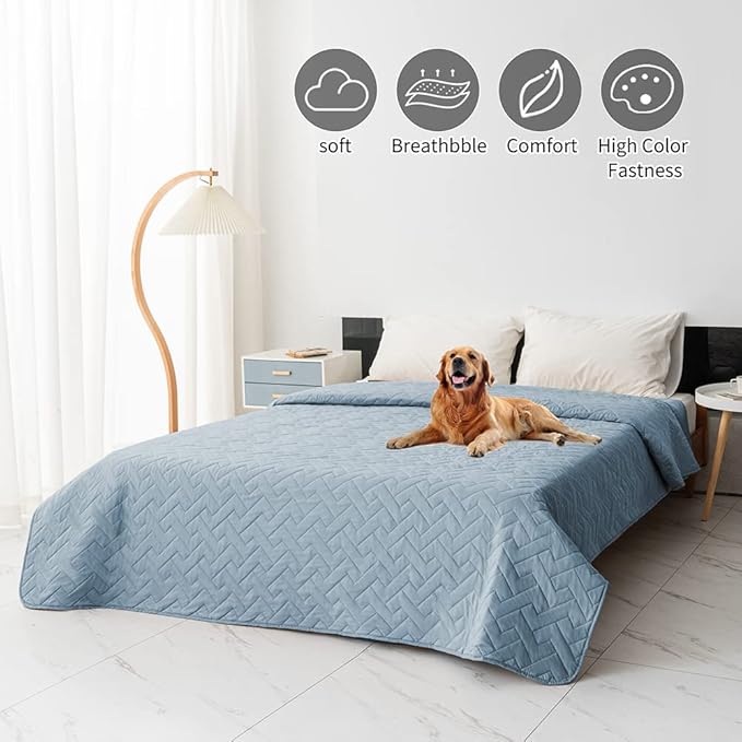 fuguitex Waterproof Dog Bed Cover Couch Cover for Pet Anti-Slip Cat Mat Pet Pad Blanket for Sofa Chair Recliner Bed Furniture Protrctor