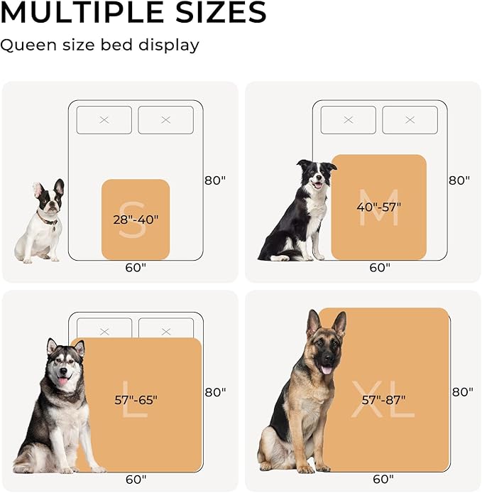 Luciphia Waterproof Pet Blankets for Couch Sofa Bed Cover Liquid Pee Proof Washable Soft Fluffy Large Dog Blanket Reversible Furniture Protection Heart Paw Khaki X-Large（85" x 57"）