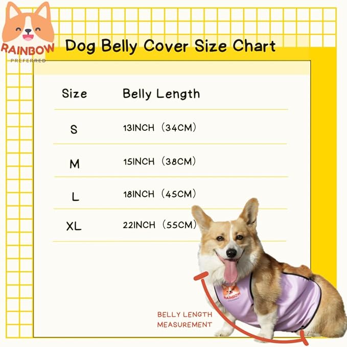 RainbowPreferred New Waterproof Dog Belly Protector Belly Cover Raincoat Rain Jacket Belly Band Recovery Suite Apron for Dog Clothes Costume