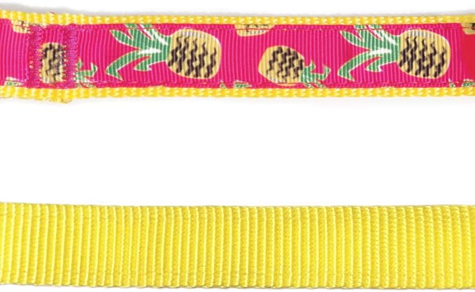azuza Pineapple Bowtie Dog Collar, Soft & Comfy Dog Collar with Bow, Fun Patterns & Bright Color for Extra Small Dogs