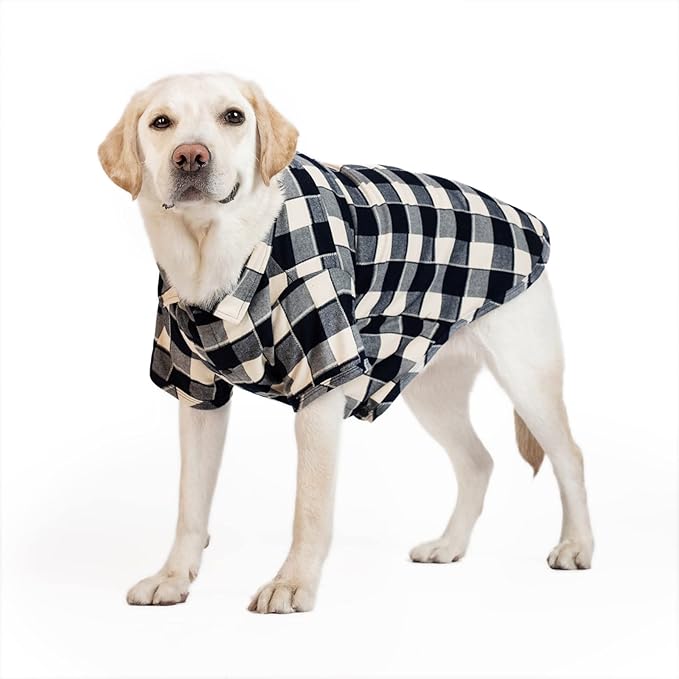 Dog Shirt Plaid Puppy Clothes for Small Medium Large Dogs Cats Boy Girl Kitten Soft Pet T-Shirt Breathable Tee Outfit Adorable Grid Apparel Thanksgiving [Blue#1; 4XL]