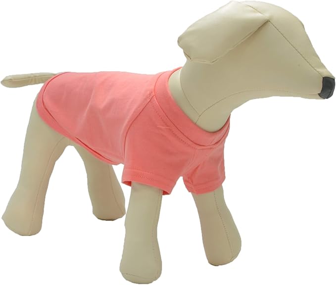 Lovelonglong 2019 Pet Clothing Dog Costumes Basic Blank T-Shirt Tee Shirts for Small Dogs Lotus Pink M