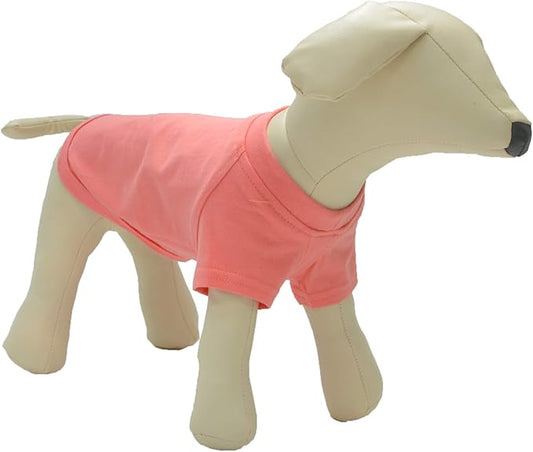 Lovelonglong 2019 Pet Clothing Dog Costumes Basic Blank T-Shirt Tee Shirts for Small Dogs Lotus Pink M