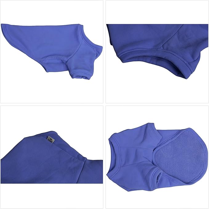 Lovelonglong Sweatshirt Cold Weather Pullover Autumn and Winter T-Shirts for Small Medium Large Size Dogs Violet XS