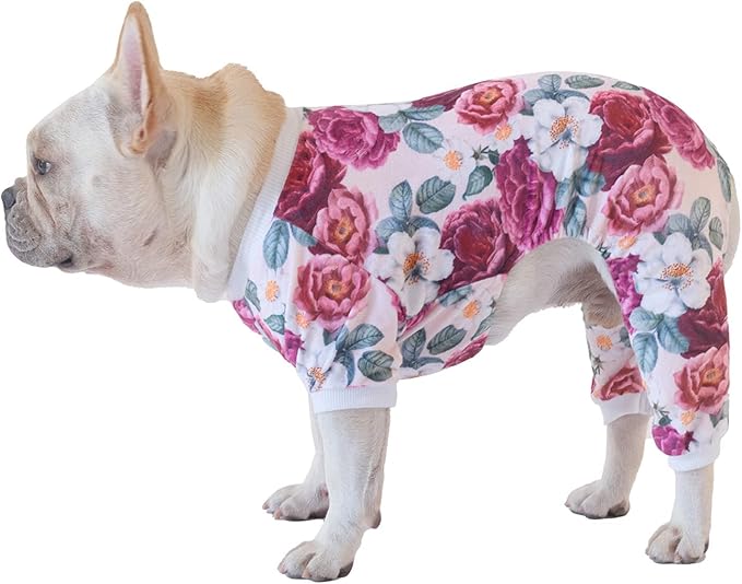 CuteBone Dog Pajamas Flower Puppy Clothes Soft Pjs Birthday Outfit Girl P178S Small