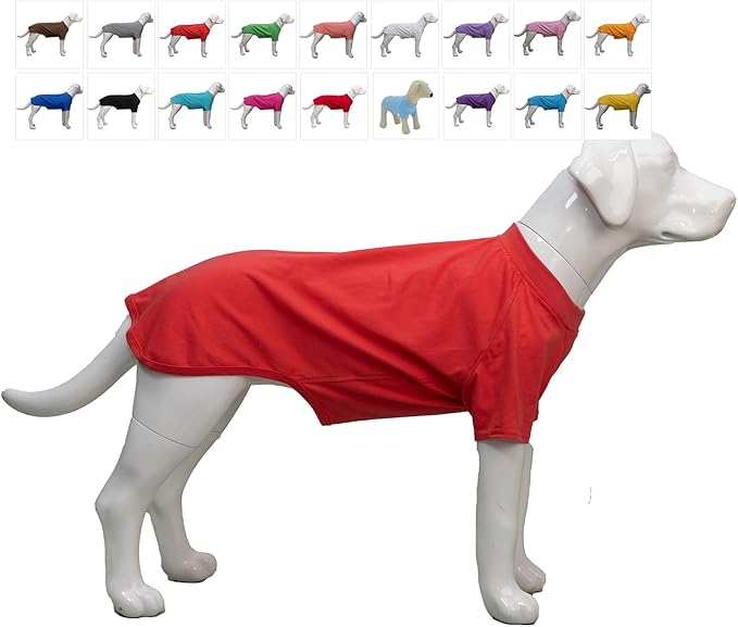 Lovelonglong 2019 Pet Clothing Dog Costumes Basic Blank T-Shirt Tee Shirts for Small Dogs Lobster Pink XS