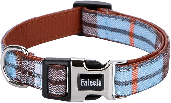 Faleela Soft &Comfy Bowtie Dog Collar,Detachable and Adjustable Bow Tie Collar,for Small Medium Large Pet (L, Blue)