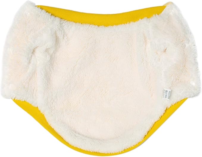 FabriCastle Dog Sweater, Small Dog Clothes for XS to XL Dogs Girl & Boy, Ultra Soft and Warm Cat Coat, Winter Pet Jacket, Doggy Apparel Costumes, Fleece Puppy Outfits Snap On (Yellow, X-Large)