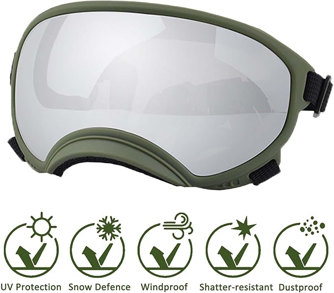 Small Dog Sunglasses with Adjustable Strap UV Protection, Winproof Dog Puppy Sunglasses, Suitable for Small Dog Pet Glasses, Dogs Eyes Protection，Soft Dog Goggles