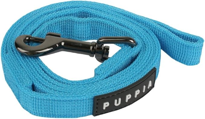 PUPPIA Two Tone Dog Lead Strong Durable Comfortable Grip Walking Training Leash for Small & Medium Dog, Sky Blue, Small