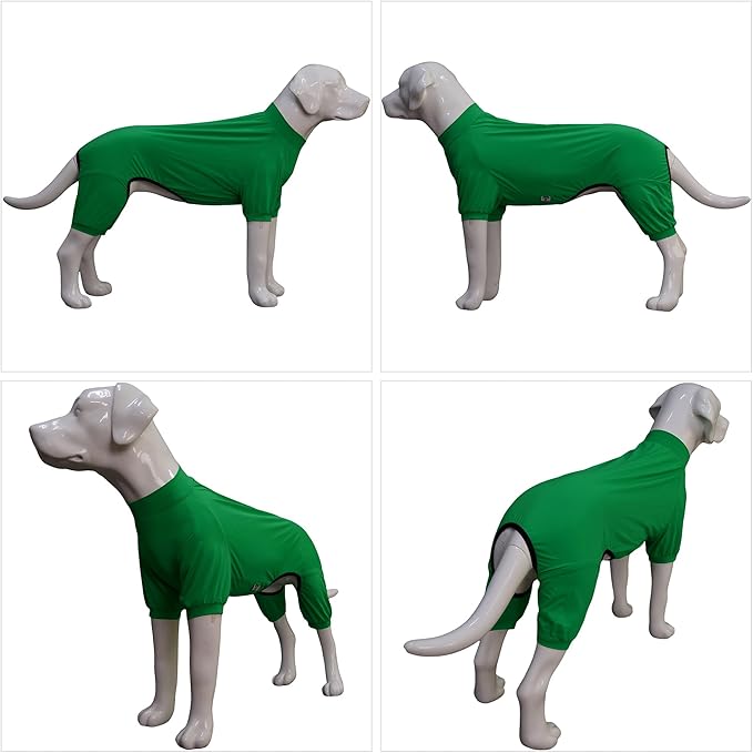 LoveLongLong Dog Jumpsuit with UV Protection and Quick-Dry Fabric for Spring Summer Pet Pajamas Leaf Green M
