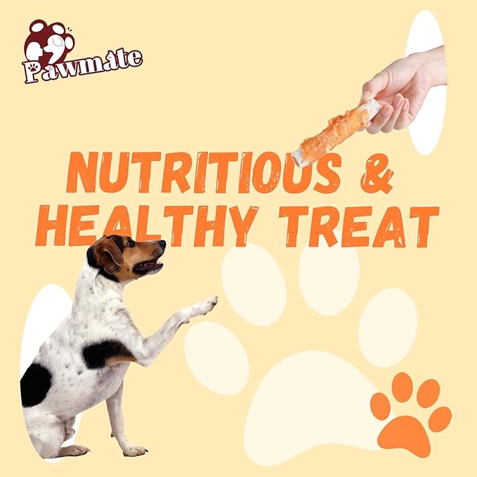 Chicken Wrapped Sweet Potato Rawhide Dog Treats, Big Stick Long Lasting Large Dogs, Dog Chew Training Snacks for Medium Large Breed 6-7 Counts 10.58 oz