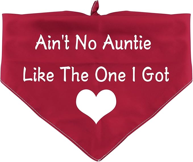 PXTIDY Ain't No Auntie Like The One I Got Dog Bandana Dog Aunt Reversible Triangle Bibs Pet Scarf Pet Bandanas for Dogs (Ain't No Auntie)