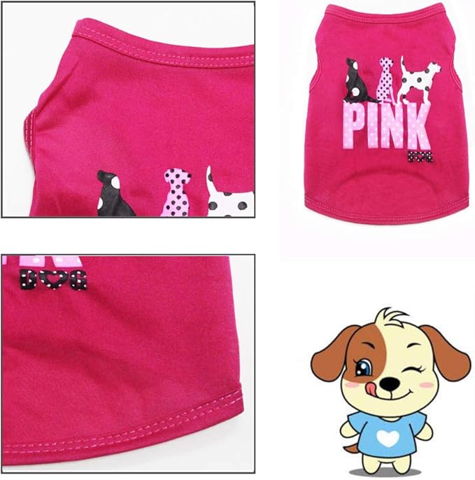 Cute Dog Shirt for Small Medium Puppy, Cat Apparel for Boy|Girl Dog Clothes, Christmas New Year Fashion Female Outfit