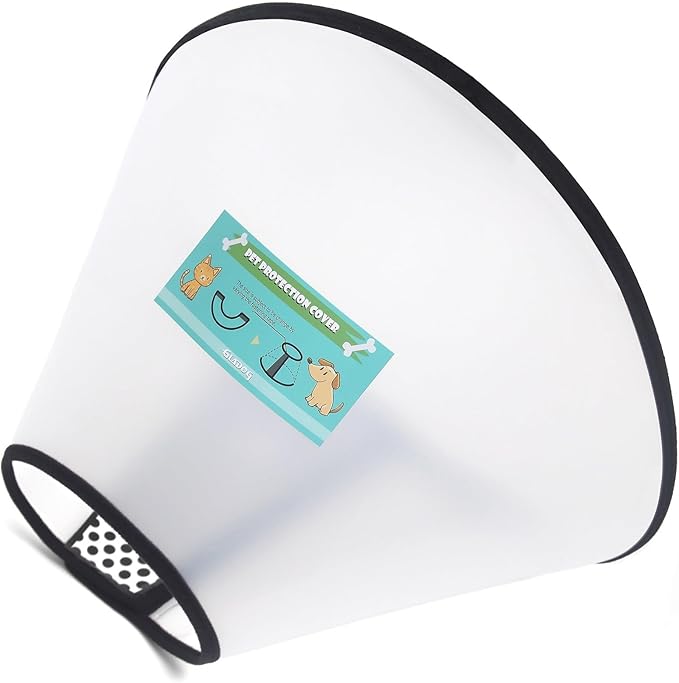 GLADOG Soft Dog Cone Collar, 3 PCS (XL is Only 1 PCS) Flexible Plastic Cone for Dogs After Surgery, Dog Recovery Collar, Adjustable E-Collar for Large/Medium/Small Dogs Cat, Comfy Elizabethan Collar