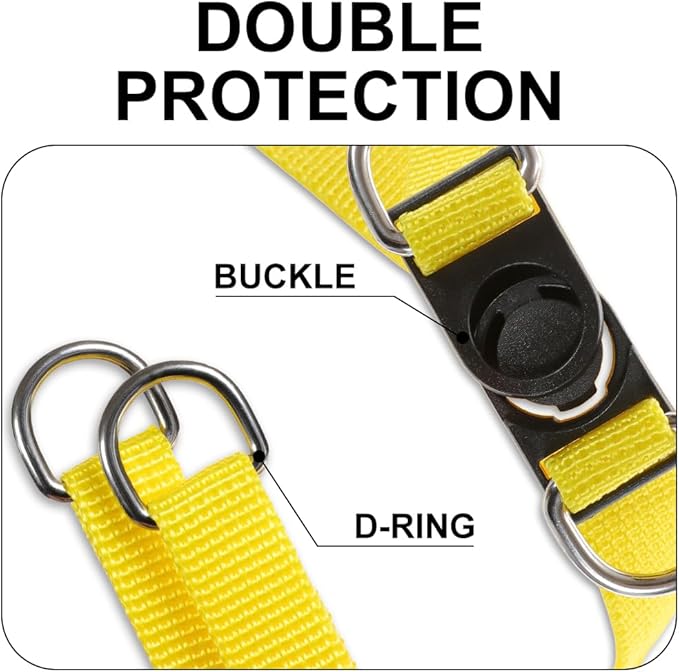 Dog Harness and Long Leash Set for Small Dogs, Boy and Girl Medium Cat No-Pull Vest with Reflective Strips, Breathable Large Puppy Collar Pet When Training, Walking, Running, M