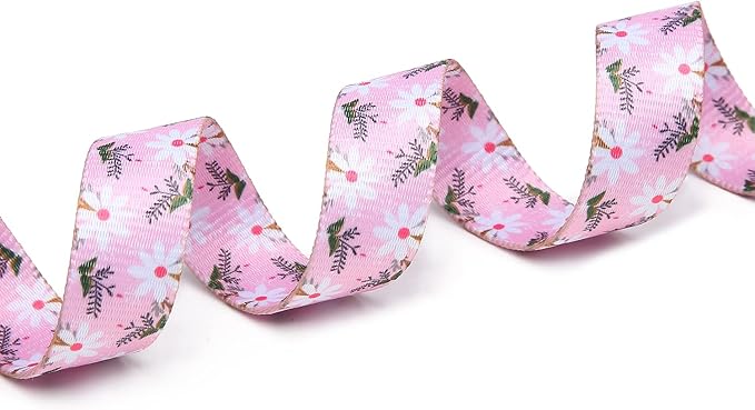 Adjustable Dog Collar with Patterns, Ultra Comfy Soft Nylon Breathable Pet Collar for Small Medium Large Dogs (M, Pink White Flower)