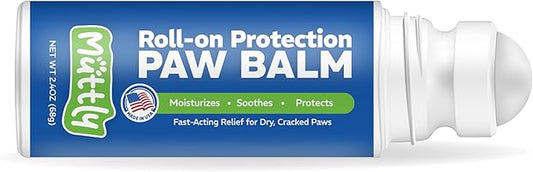 Roll-On Dog Paw Balm - Moisturizer & Soothing Protection From Snow & Hot Pavements - Snout Soother for Dogs - Easy & Fast to Apply, Natural, Non-Toxic, Food-Grade, Lick-Safe Wax