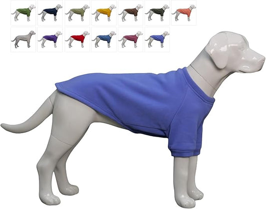 Lovelonglong Sweatshirt Cold Weather Pullover Autumn and Winter T-Shirts for Small Medium Large Size Dogs Violet 3XL