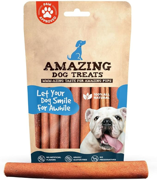 Amazing Dog Treats - 6 Inch Collagen Sticks (25 Count) - 95% Natural, No Hide Bones