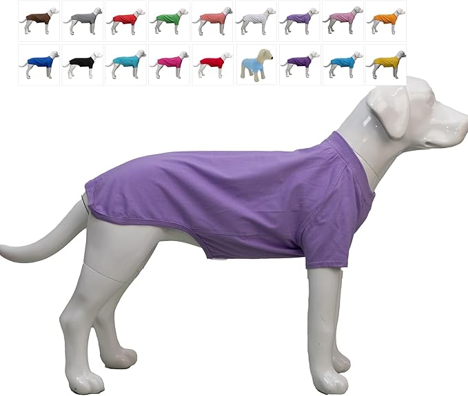 Lovelonglong Bulldog Clothes Dog Clothing Blank T-Shirt Tee Shirts for French Bulldog English Bulldog American Pit Bull Pugs 100% Cotton Skin Care Violet B-S