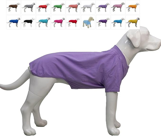 Lovelonglong Bulldog Clothes Dog Clothing Blank T-Shirt Tee Shirts for French Bulldog English Bulldog American Pit Bull Pugs 100% Cotton Skin Care Violet B-S