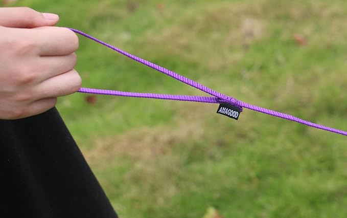 AMAGOOD 6 FT Puppy/Leash, Strong Traditional Style with Easy to Use Collar Hook, Great for Small, Medium and Large Dogs (5/8in x 6 ft, Purple)