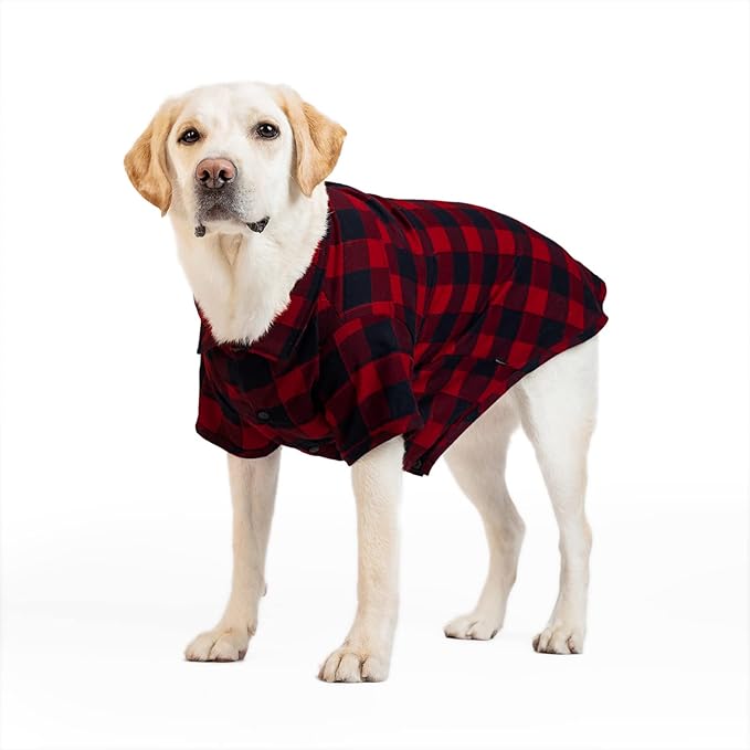 Dog Shirt Plaid Puppy Clothes for Small Medium Large Dogs Cats Boy Girl Kitten Soft Pet T-Shirt Breathable Tee Outfit Adorable Grid Apparel Halloween Thanksgiving [Red#1; 4XL]