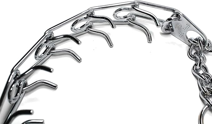 Herm Sprenger Prong Dog Training Collar Ultra-Plus Chrome Plated Steel Pet Pinch Collar for Dogs Made in Germany 23in x 3.2mm (Neck Size up to 19 inches) Medium