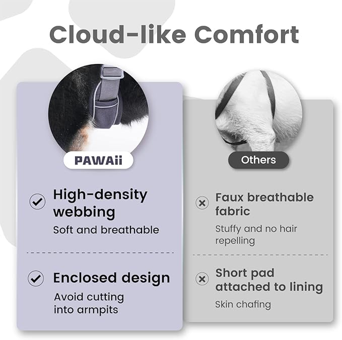 Pawaii No Pull Dog Harness with Pet ID Tag,Reflective Strips No Choke Front O Ring Breathable Mesh Adjustable Soft Padded Pet Vest with Easy Control Handle for Medium Dogs