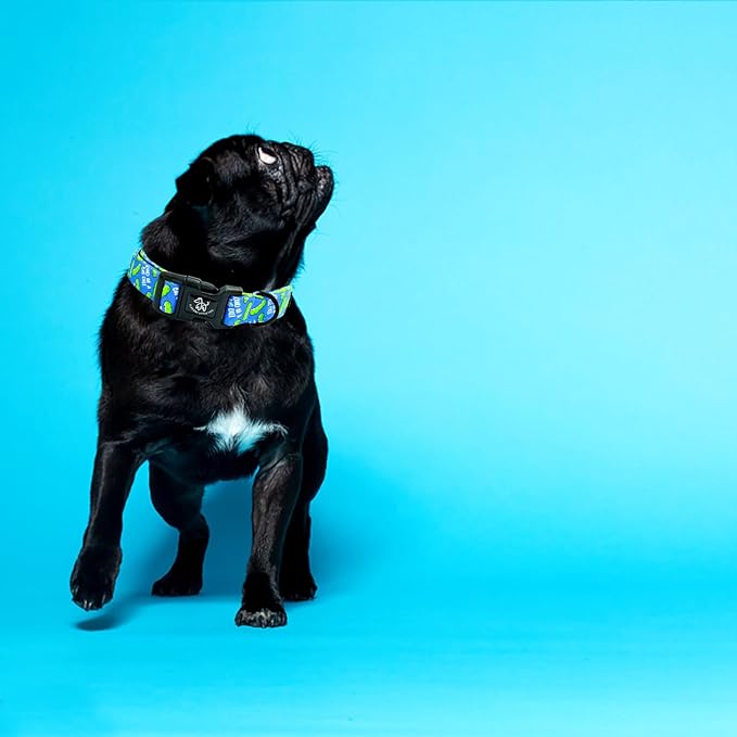 Elegant little tail Dog Collar, Pet Collar Blue Puppy Collar Plastic Durable Holiday Female or Male Cotton Adjustable Pet Collar with Quick Release Buckle for X-Small Puppy