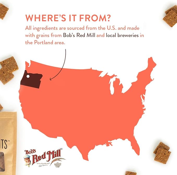 CRAFTED BY HUMANS LOVED BY DOGS Portland Pet Food Company Bacon Brew Biscuit Dog Treats (1 Pack, 5 oz Bag) – All Natural, Human-Grade, USA-Sourced and Made