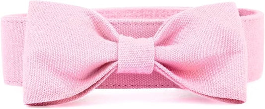Segarty Dog Bow Tie Collar, Adjustable Pink Bowtie for Small Medium Dogs, Durable Cat Neck Tie Tuxedo Comfortable Cotton Girl Pets Grooming Accessories for Formal Wedding Holiday Birthday Gift Party