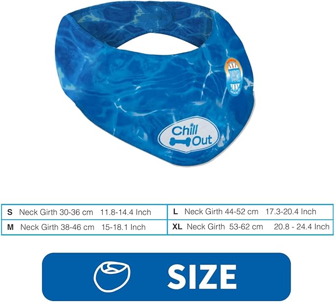 ALL FOR PAWS Chill Out Ice Bandana, Large