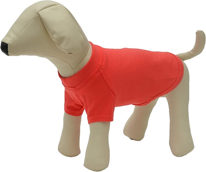 Lovelonglong Pet Clothing Dog Costumes Basic Blank T-Shirt Tee Shirts for Small Dogs Lobster Pink M