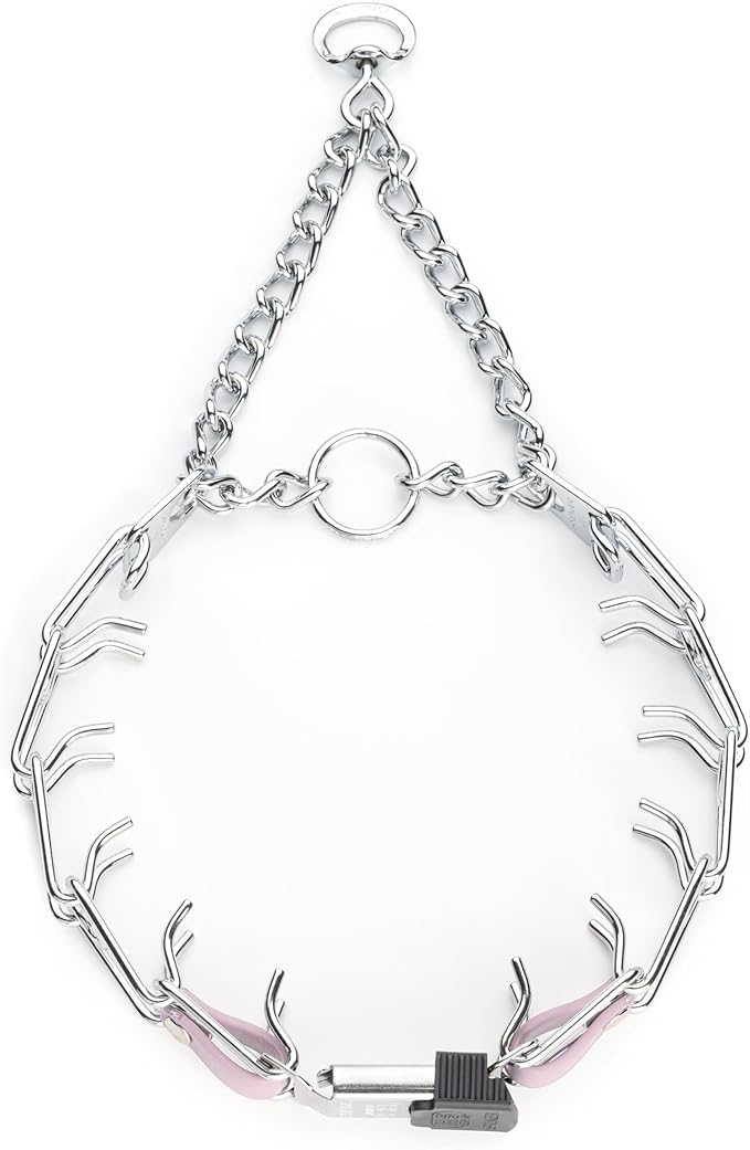 Herm Sprenger Chrome Plated Steel Dog Collar with Quick Release ClicLock Buckle and Biothane Insert Training Collar for Dogs Made in Germany (Pastel Purple, 22in x 3.0mm(Neck Size up to 18-19in))