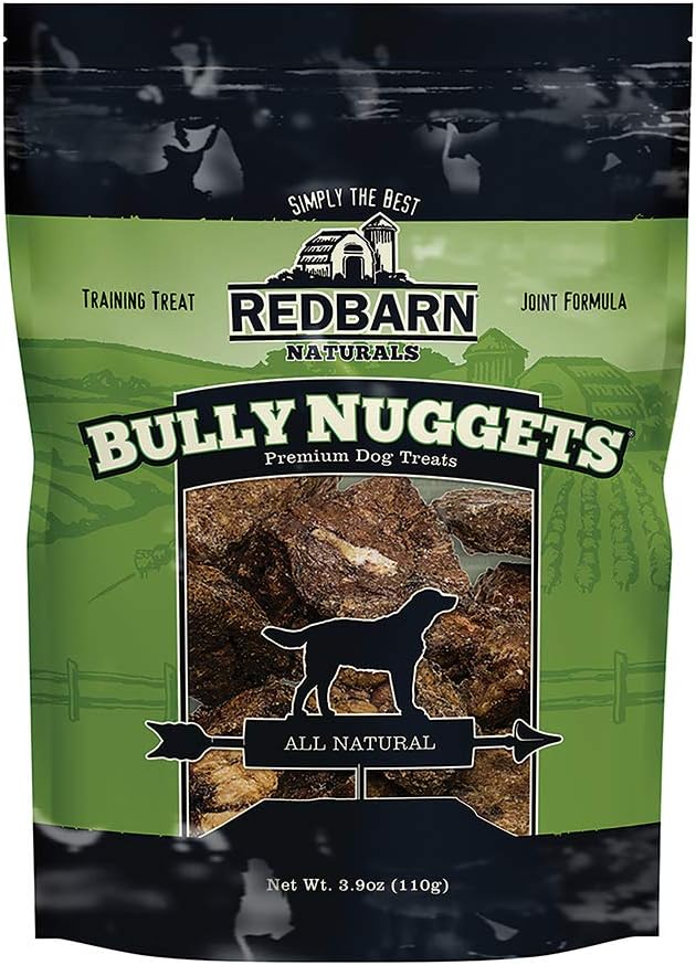 Redbarn Bully Nuggets Dog Treat, All-Natural, Highly Palatable Treats with Functional Ingredients, Beef Lung Nutritious Training Treat, Pack of 2
