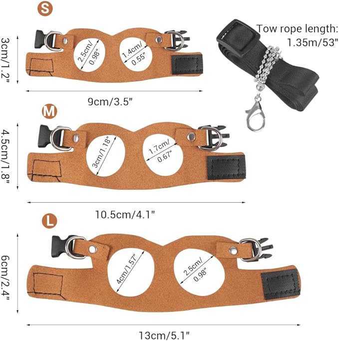 Reptiles Harness Leash, 3PCS Adjustable Bearded Dragon Harness with 5.4Ft Leash for Gecko, Bearded Dragon, Iguana, Hamster, Guinea Pig