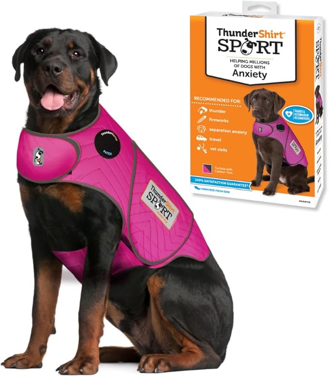 ThunderShirt for Dogs, XX Large , Fuchsia Sport - Dog Anxiety Relief Calming Vest