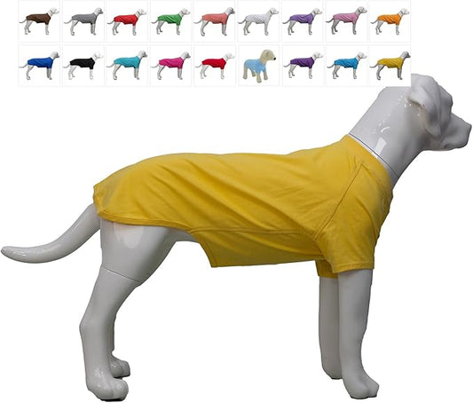 Lovelonglong Pet Clothing Dog Costumes Basic Blank T-Shirt Tee Shirts for Small Dogs Yellow S