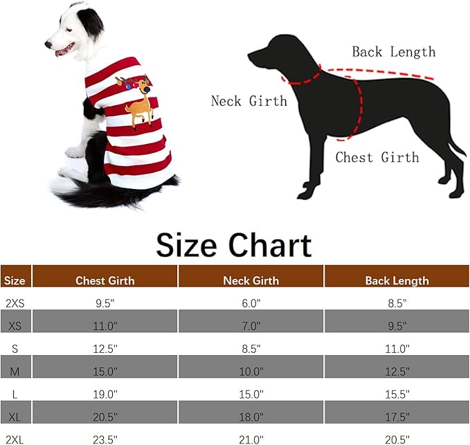 NACOCO Dog Sweater Pet Christmas Elk Bells Sweaters Halloween Reindeer for Small Dog and Cat (S, Red)