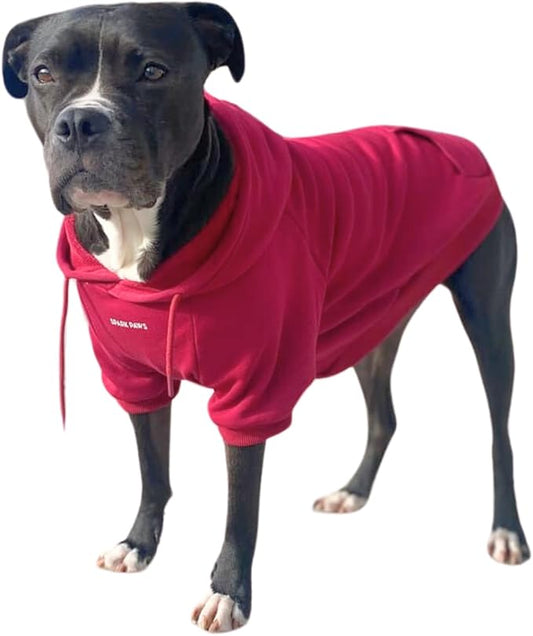 Spark Paws Dog Hoodie - Premium Quality, Buttery Soft, Superior Comfort and Fit, Calming Fleece Interior, Suitable for All Breeds - Burgundy - 2XL