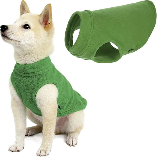 Gooby - Stretch Fleece Vest, Pullover Fleece Vest Jacket Sweater for Dogs, Grass Green, X-Small