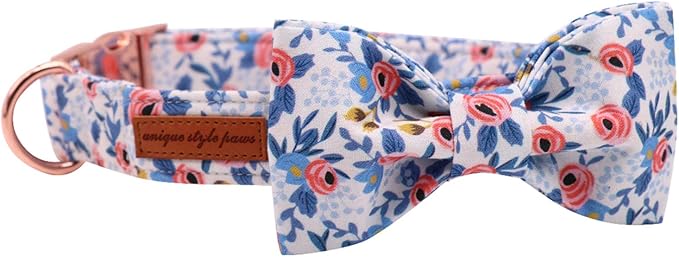 Unique style paws Dog Collar Bow tie Collar Adjustable Collars for Dogs and Cats Small Medium Large