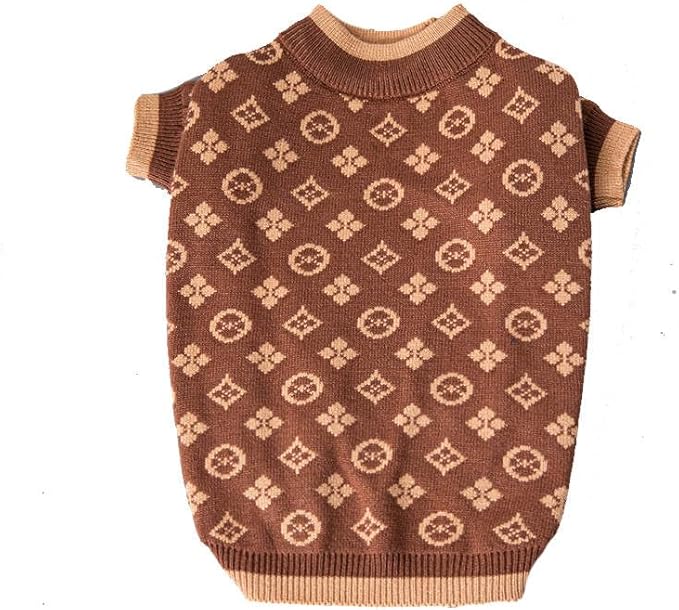 Designer Dog Clothes Sweater Shirt Outfit Small XS Teacup Cute Dogs Puppies French Bulldog Dachshund Chihuahua Cats Maltese Boy Girl (XX-Large, Chewypawtton)