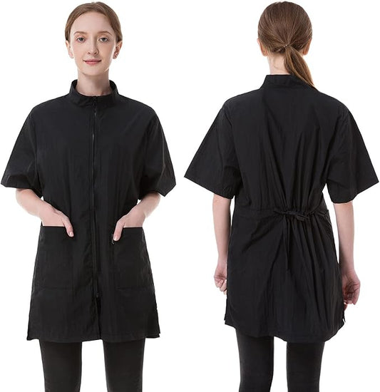 Dog Grooming Smock Waterproof Smock Barber Jackets for Women Men Pet Groomer Smock Anti-Static Cosmetologist Barber Smock