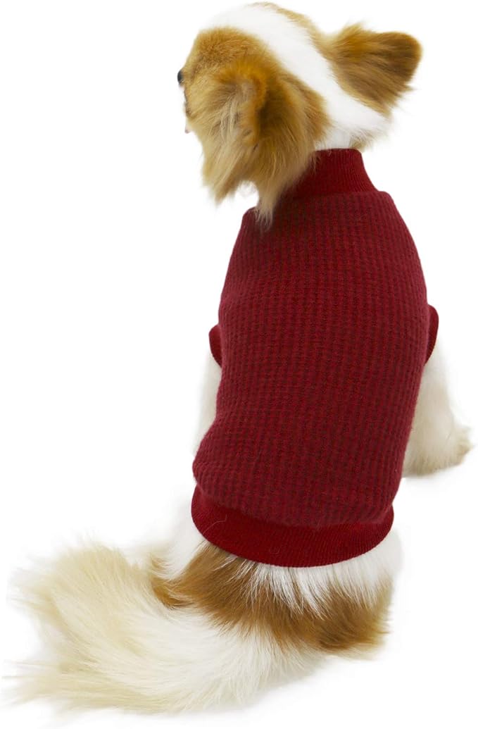 LOPHIPETS Lightweight Dog Sweaters for Puppy Small Dogs Puppy Chihuahua Yorkie Clothes-Red/M