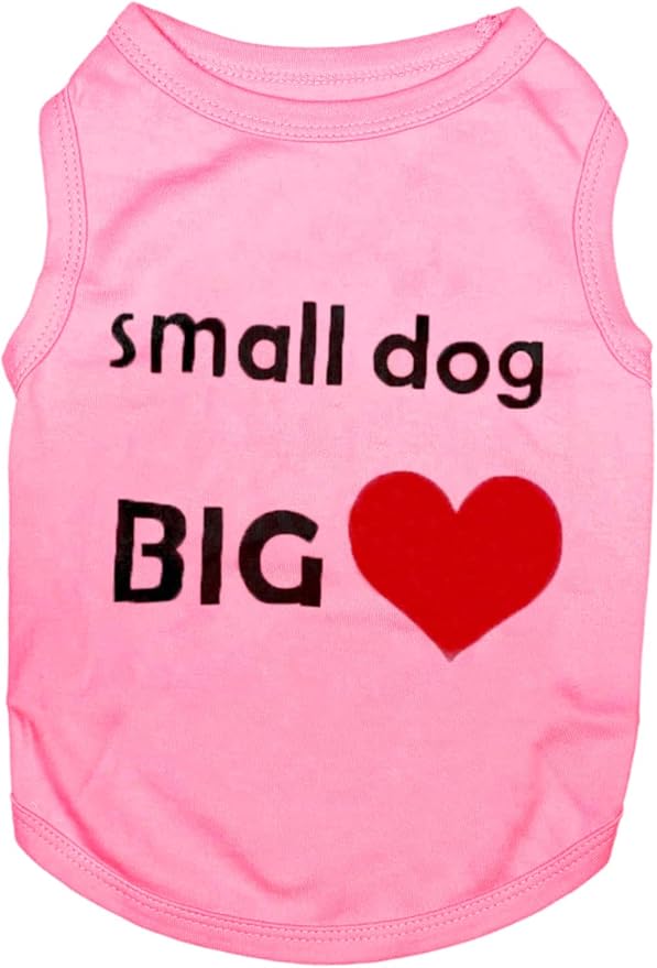 Dog Clothes for Small Medium Puppy Girl Summer Shirt Costume for Chihuahua Yorkie Female Pet Outfits Sweatshirt Cat Clothing Pink Vest Apparel Accessories Ropa De Perros Pequeños Camisas para