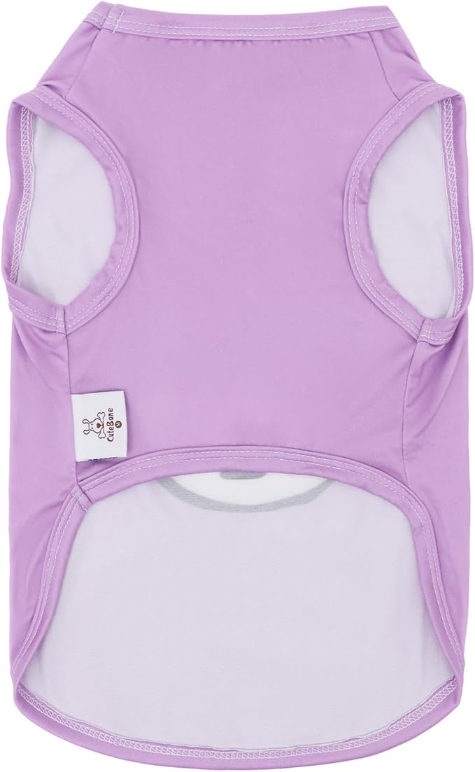 CuteBone Dog Shirts 2-Pack Soft Pet Clothes Breathable Summer Vest for Small Puppy and Stretchy Cat Apparel 2BX21S-D