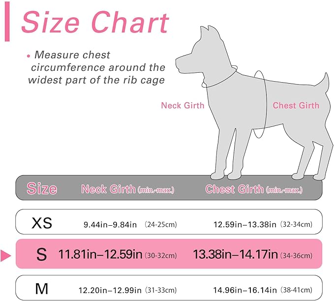 Dog Harness for Small Dogs and Leash Set, Honeycomb Grid, Reflective Lightweight Harness & Anti-Twist Pet Lead (Multi Color, Size: XS-S-M) (S, Pink)